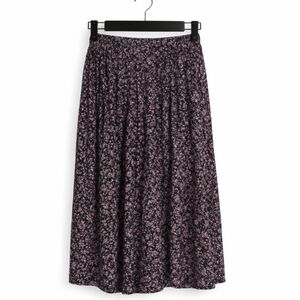 Willow Ridge Vintage Black And Pink Floral Skirt Size XL